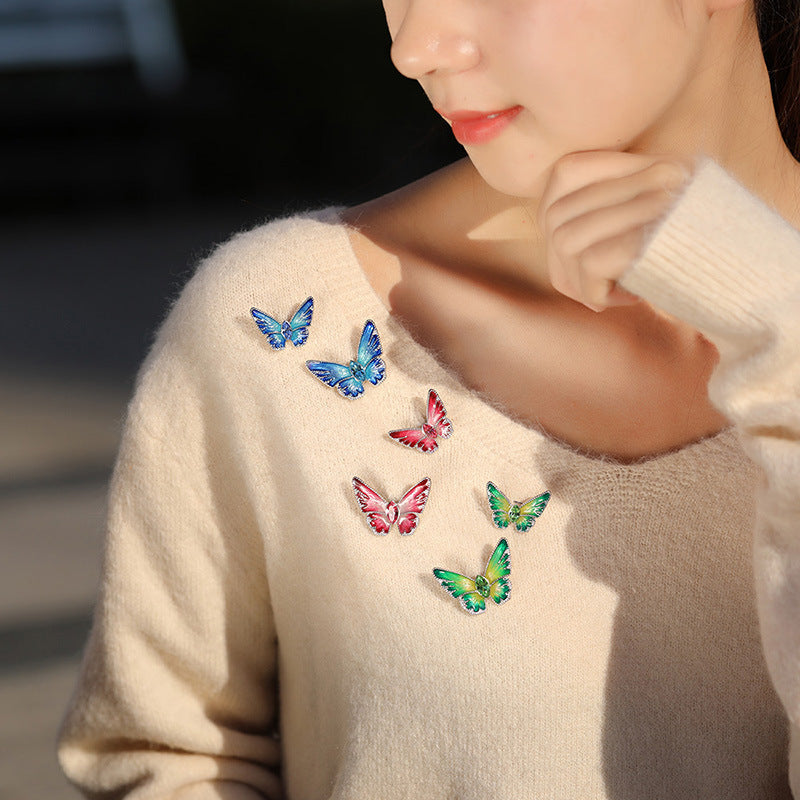 Broche te mariposa te esmalte