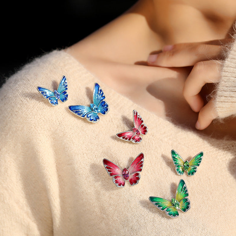 Broche te mariposa te esmalte