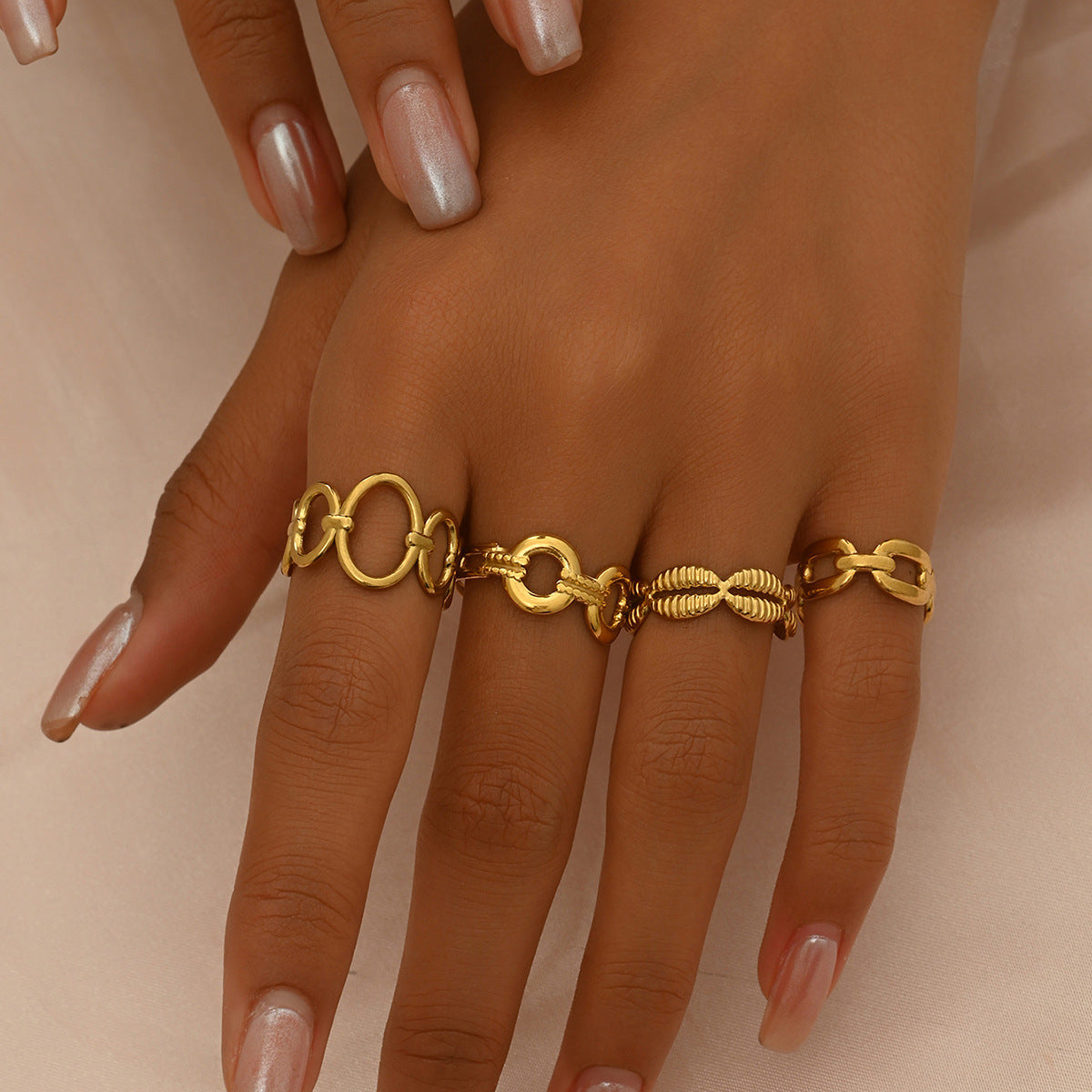 Shell Adjustable Opening Ring Set