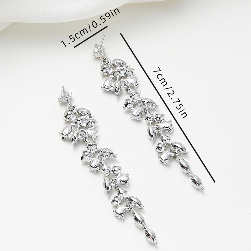 Unique Zircon Wheat Earrings