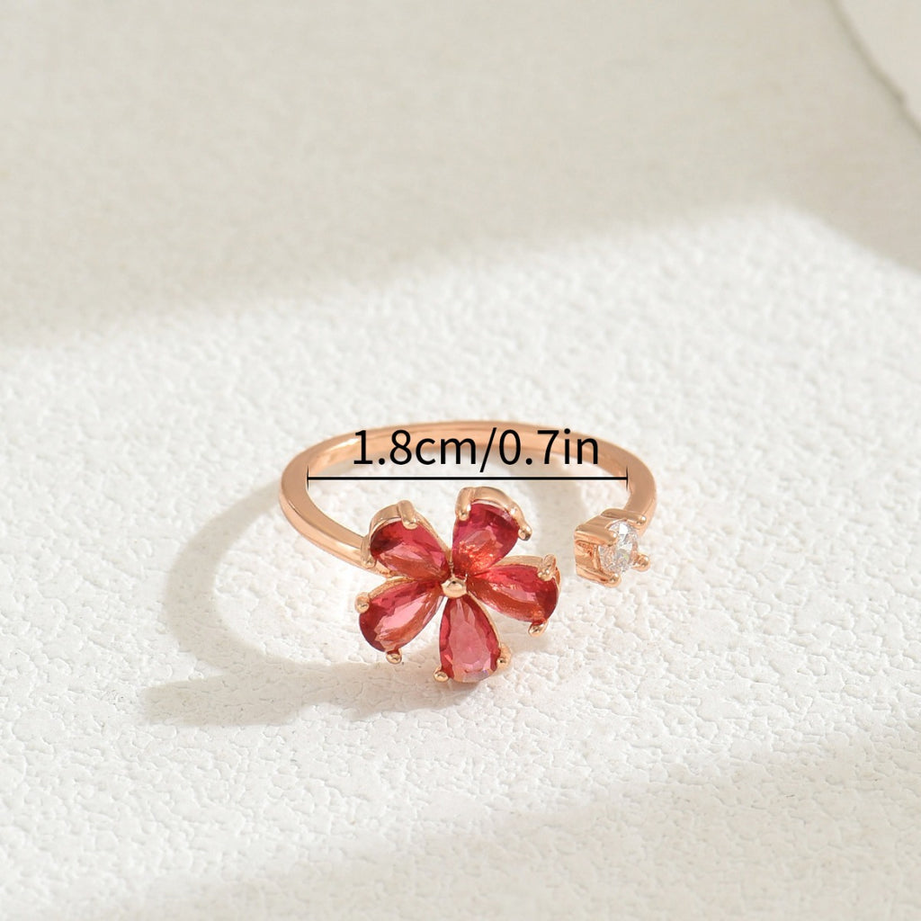 Sweet Flower Open Ring