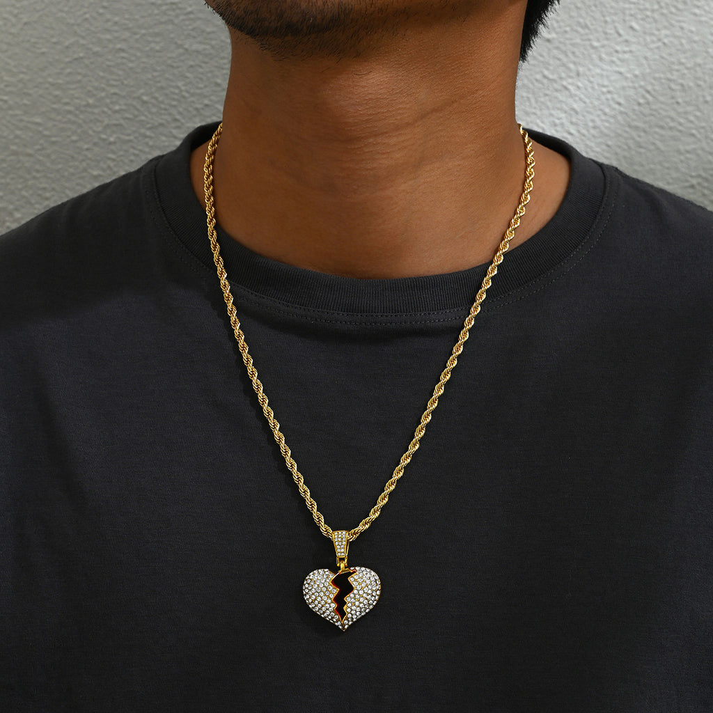 Men's Personalized Diamond-Encrusted Cuban Necklace