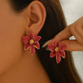 Delicate floral earrings, 18k gold plated high-end earrings