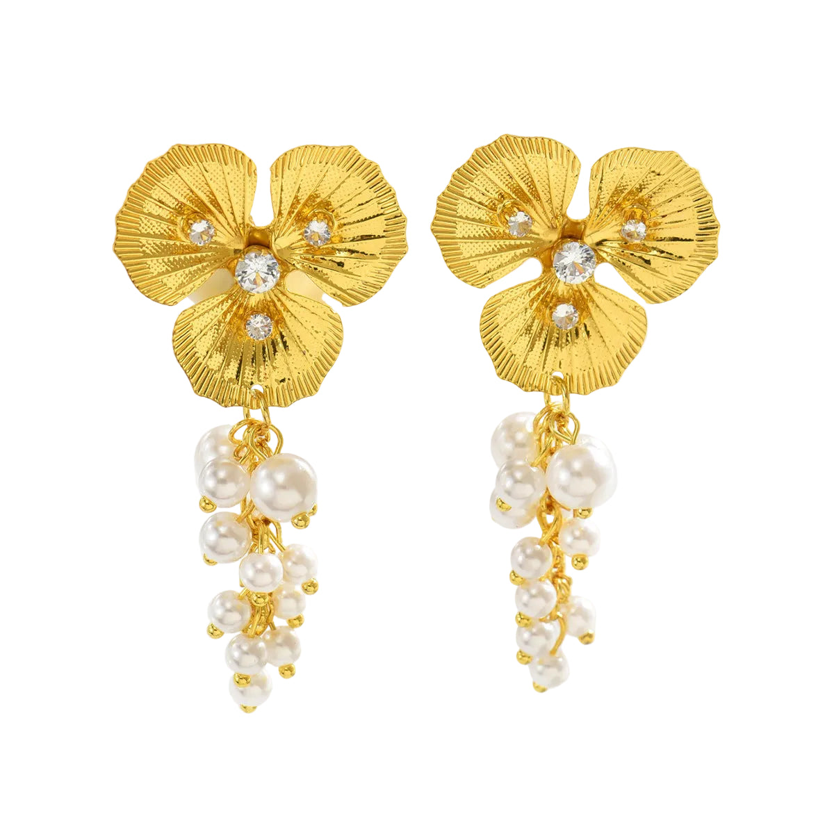 Pearl Flower Earrings