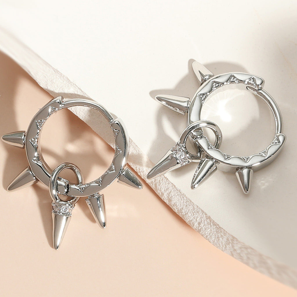 Unique zircon earrings.