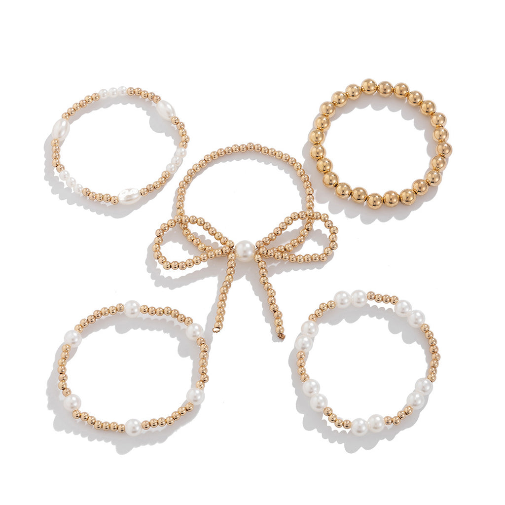 Bow braided bracelet set