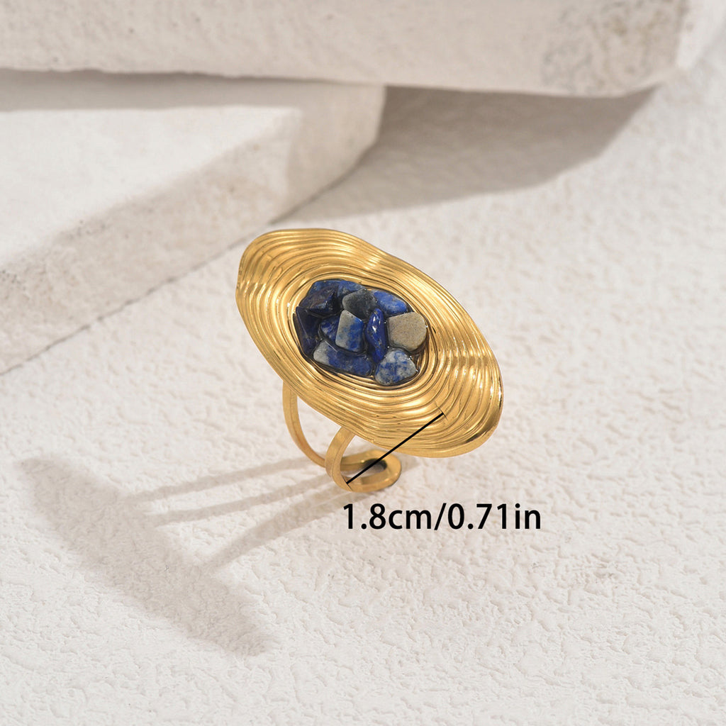 Blue crystal luxury ring.