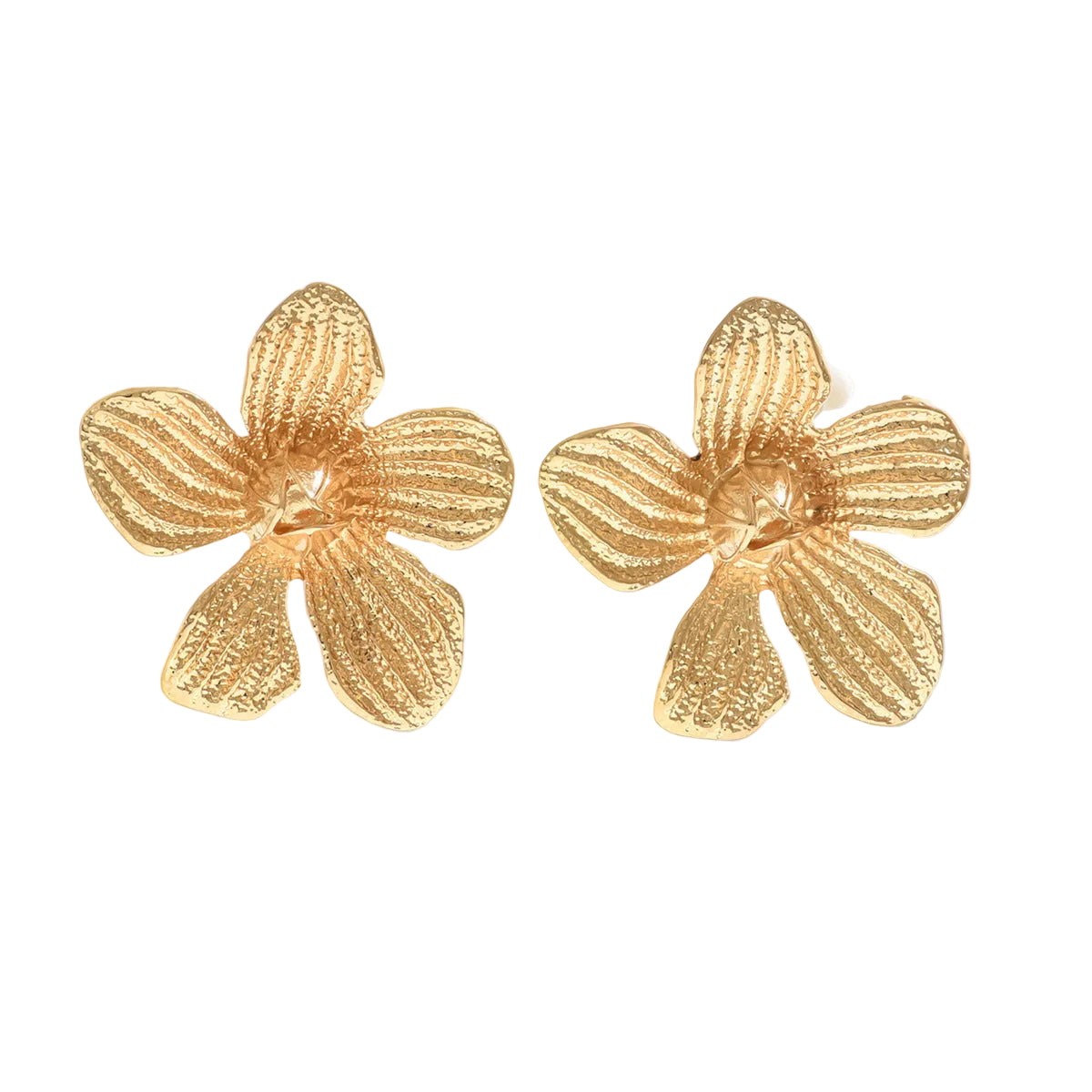 Fashionable floral water droplet earrings