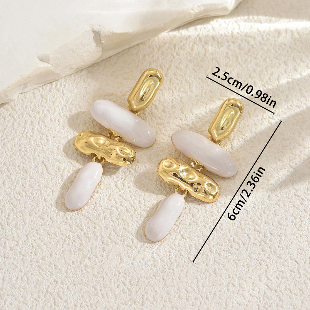 Niche teardrop-shaped high-end stud earrings