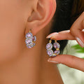 Niche Fashion Purple Zircon Earrings