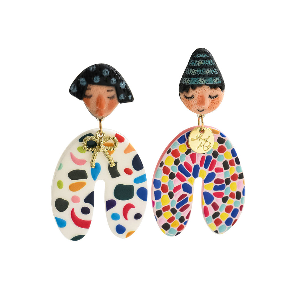 Unique doll earrings