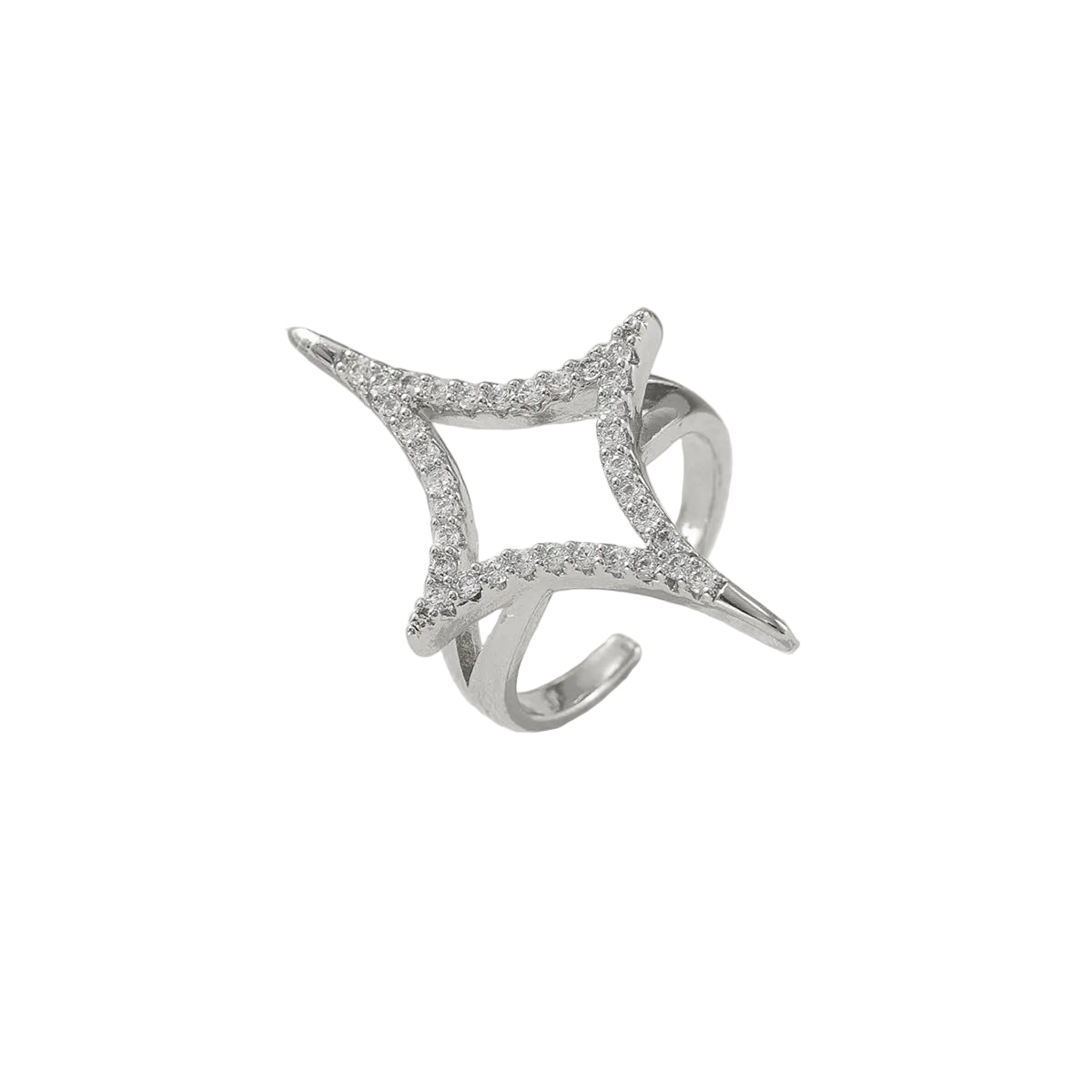 Geometric star-shaped open ring