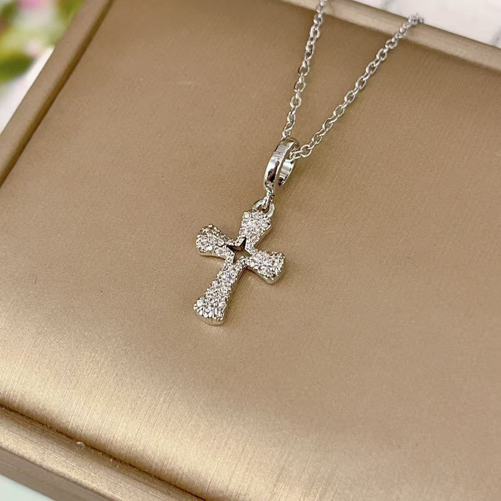 Stone Cross Clavicle Chain