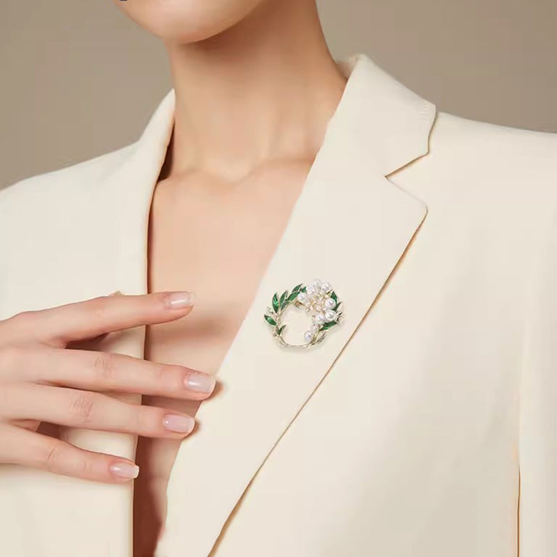 Broche de Gardenia de Perla