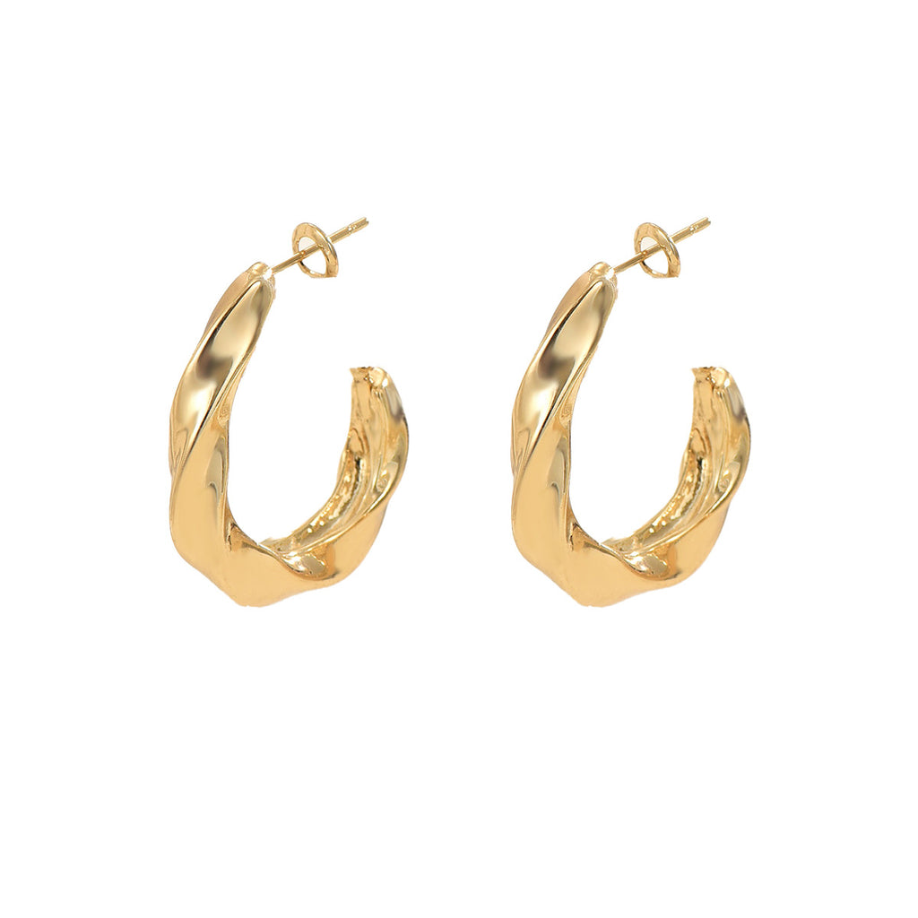 Geometric Gloss Electroplated Metal Earrings