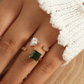 Vintage-style emerald ring