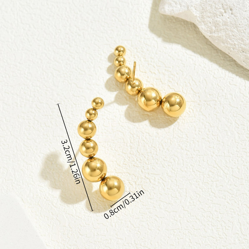 Irregular beaded earrings