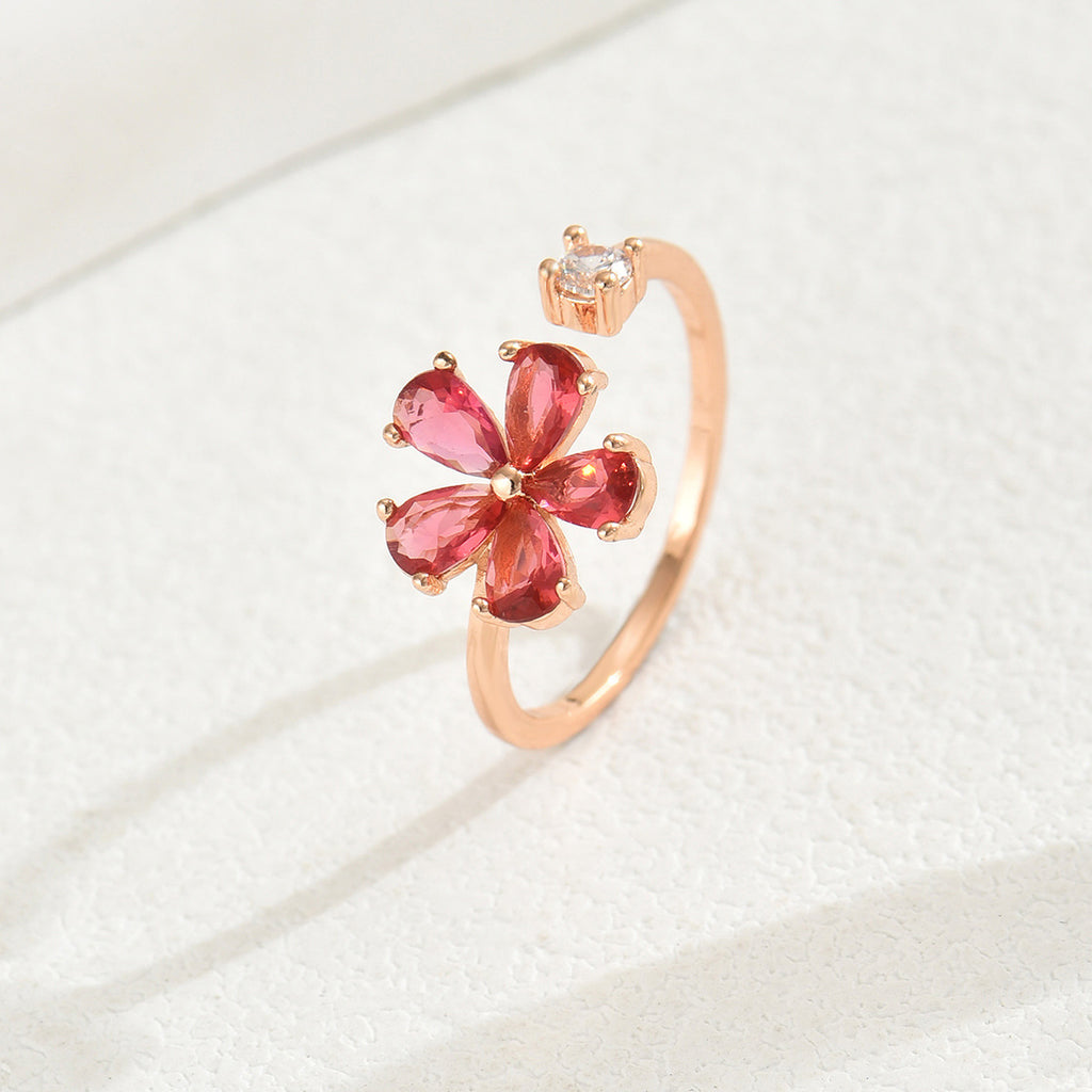 Sweet Flower Open Ring