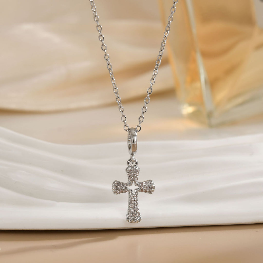 Stone Cross Clavicle Chain