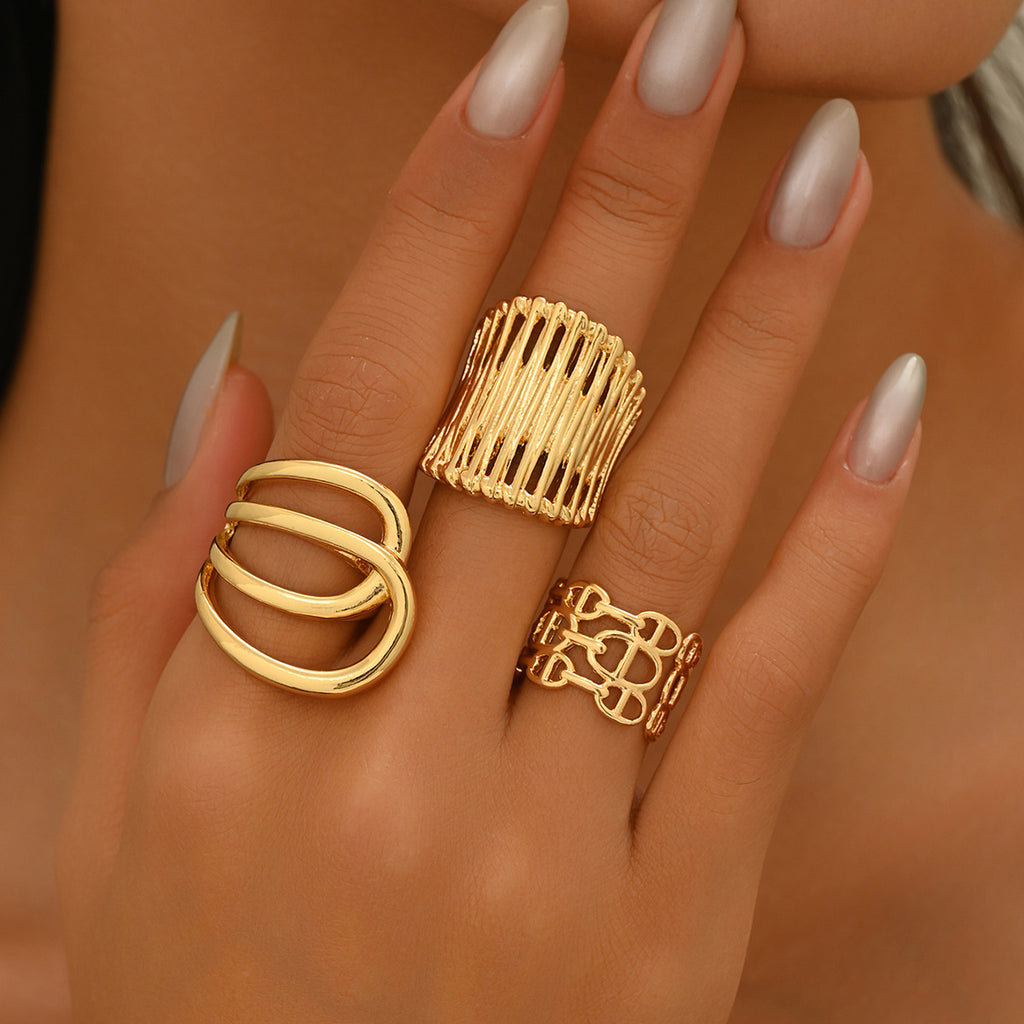 Fashion Geometric Minority Advanced Feeling Ring Set
