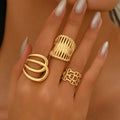 Fashion Geometric Minority Advanced Feeling Ring Set