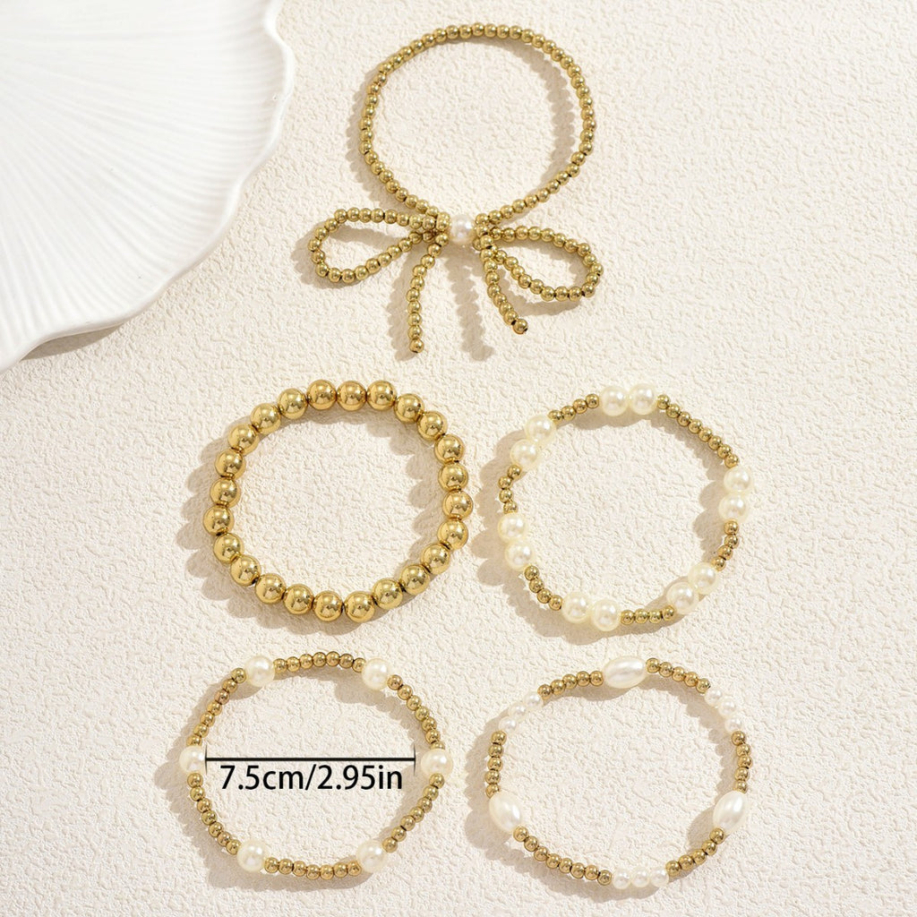 Bow braided bracelet set