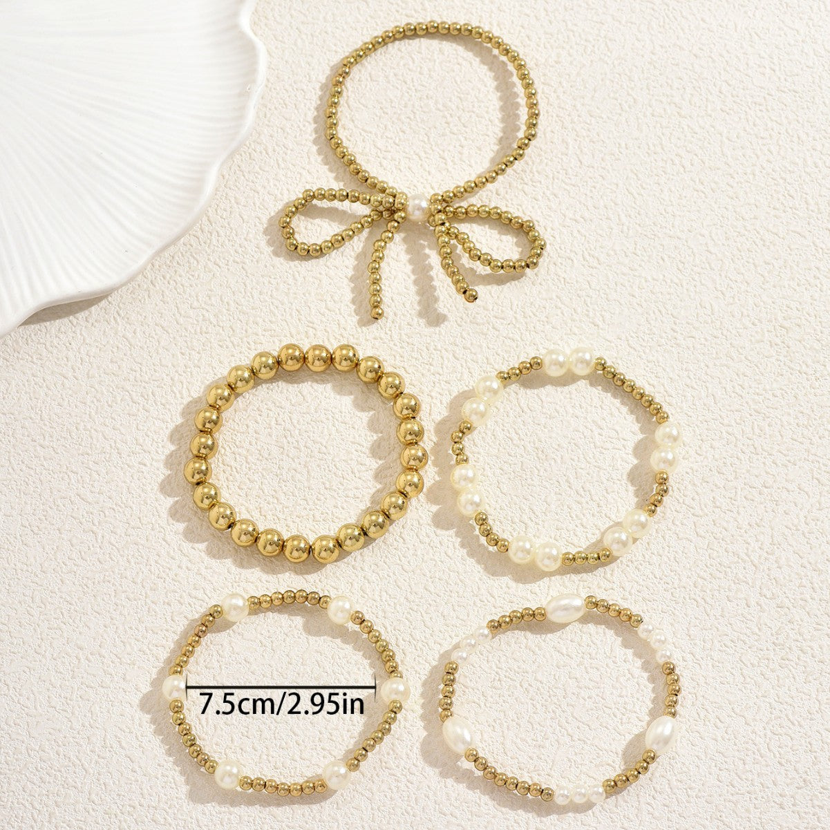 Bow braided bracelet set