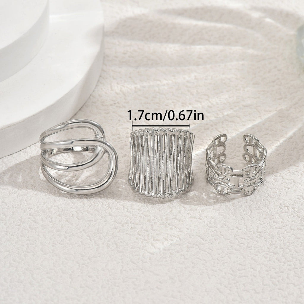 Fashion Geometric Minority Advanced Feeling Ring Set