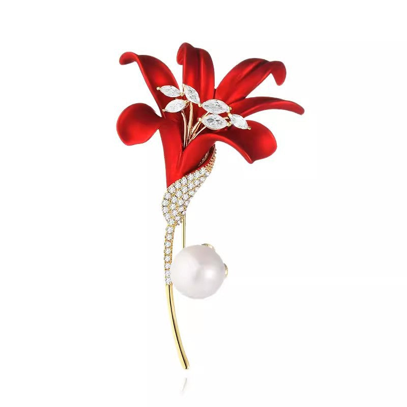 Kapok flower brooch