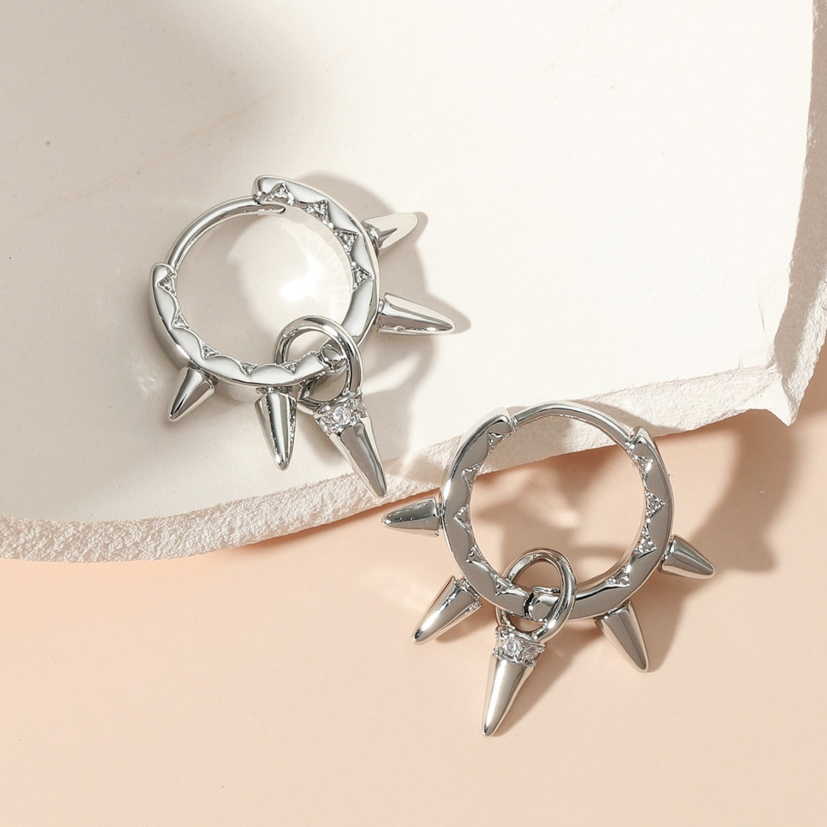 Unique zircon earrings.