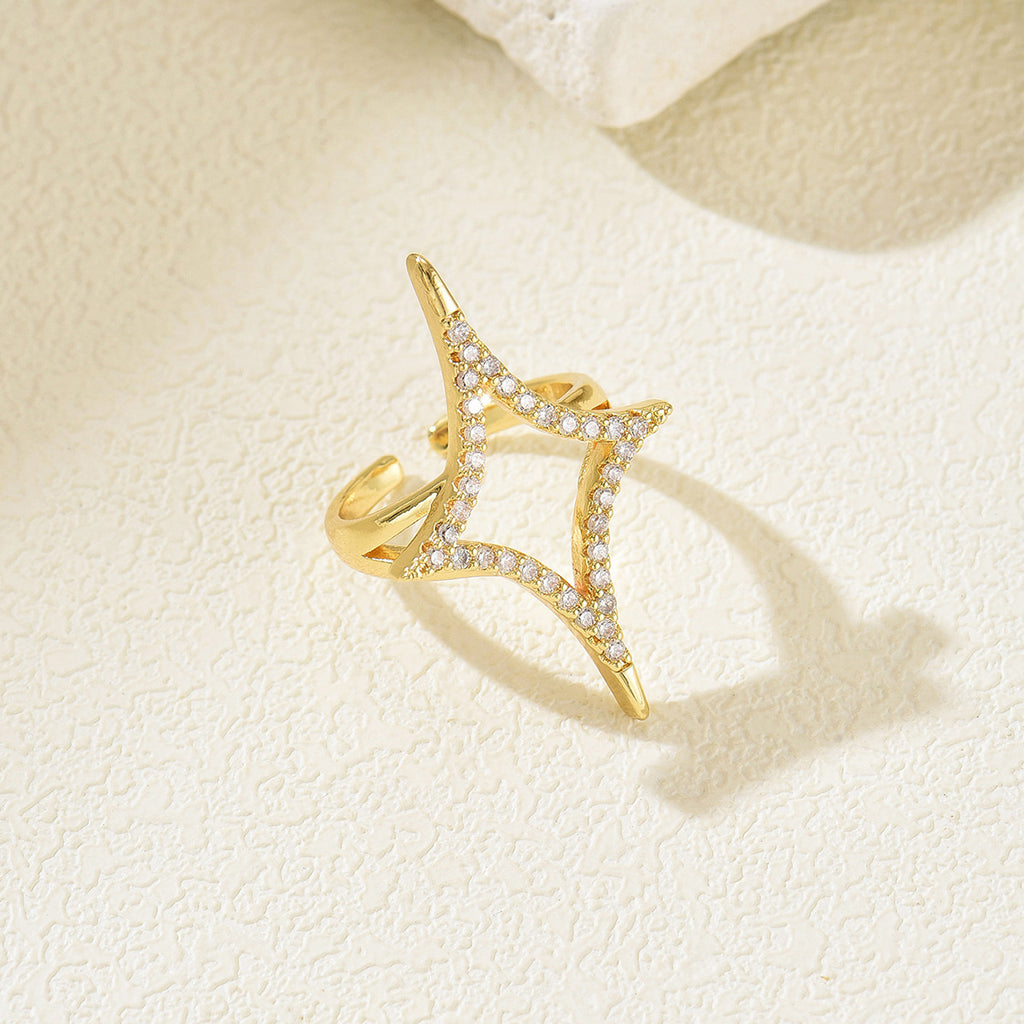 Geometric star-shaped open ring