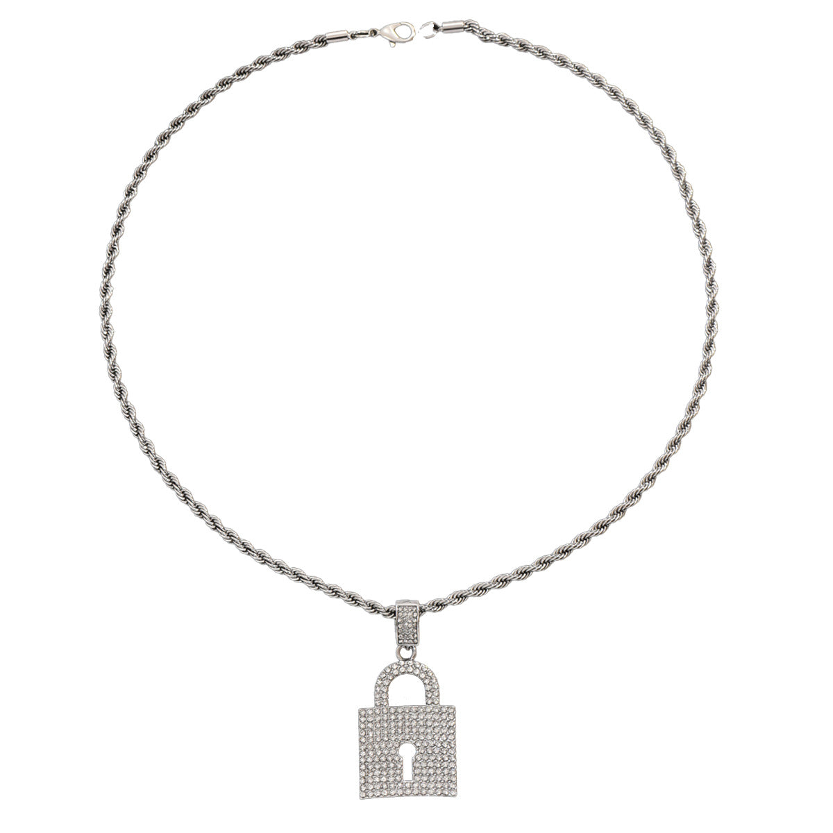 Cuban necklace with diamond pendant
