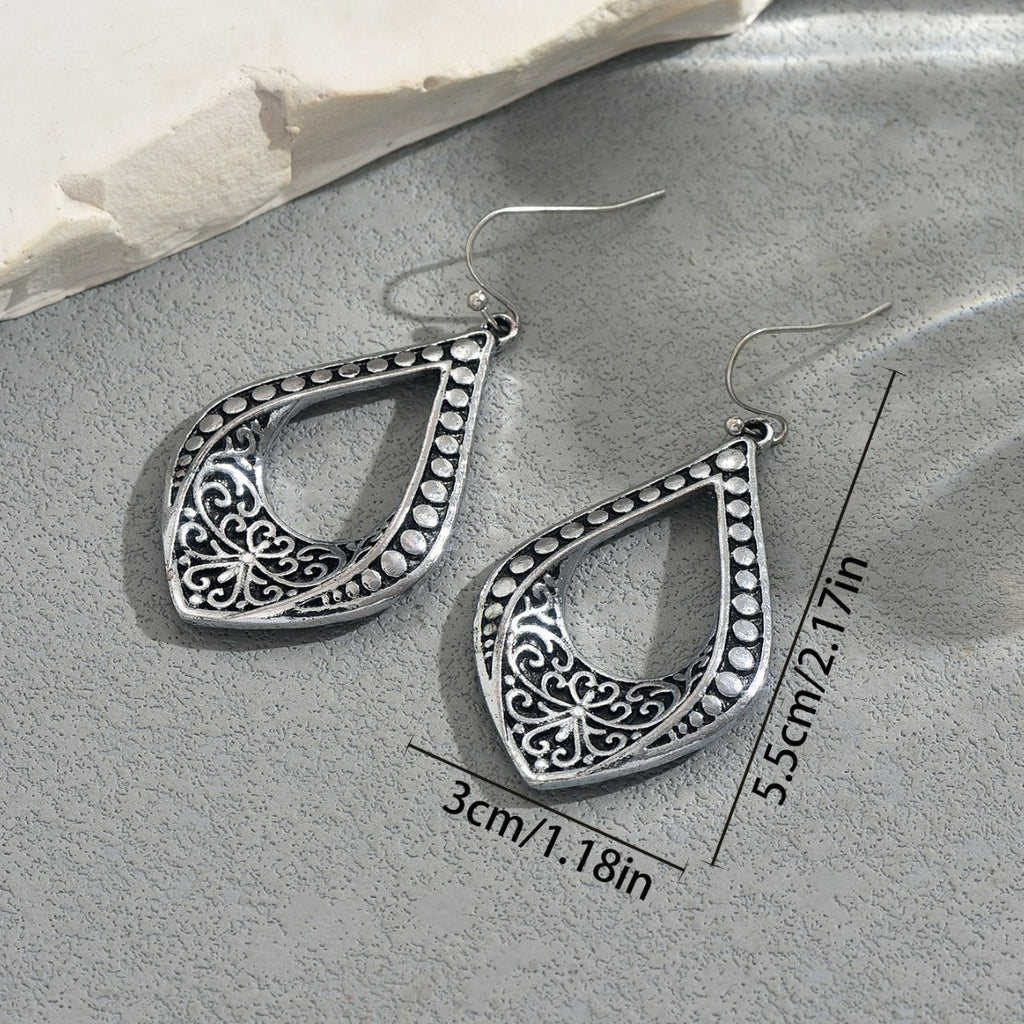 Vintage openwork silver earrings