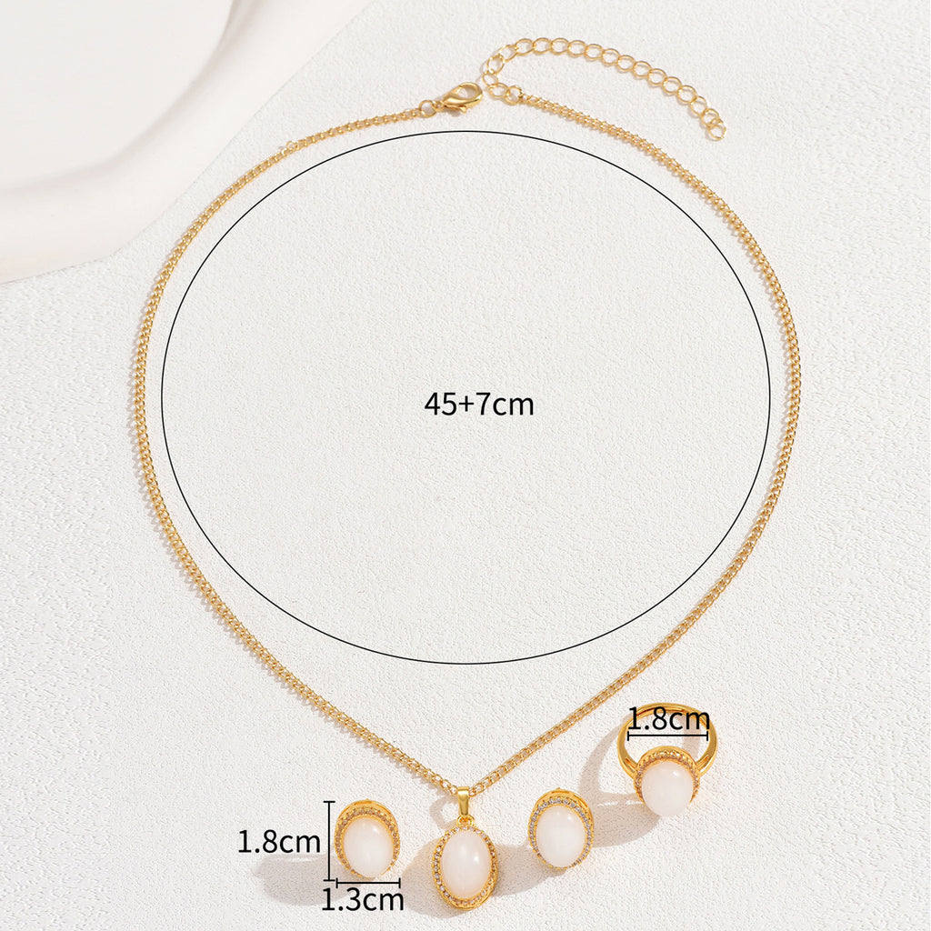 Fashion earrings, necklaces and ring sets