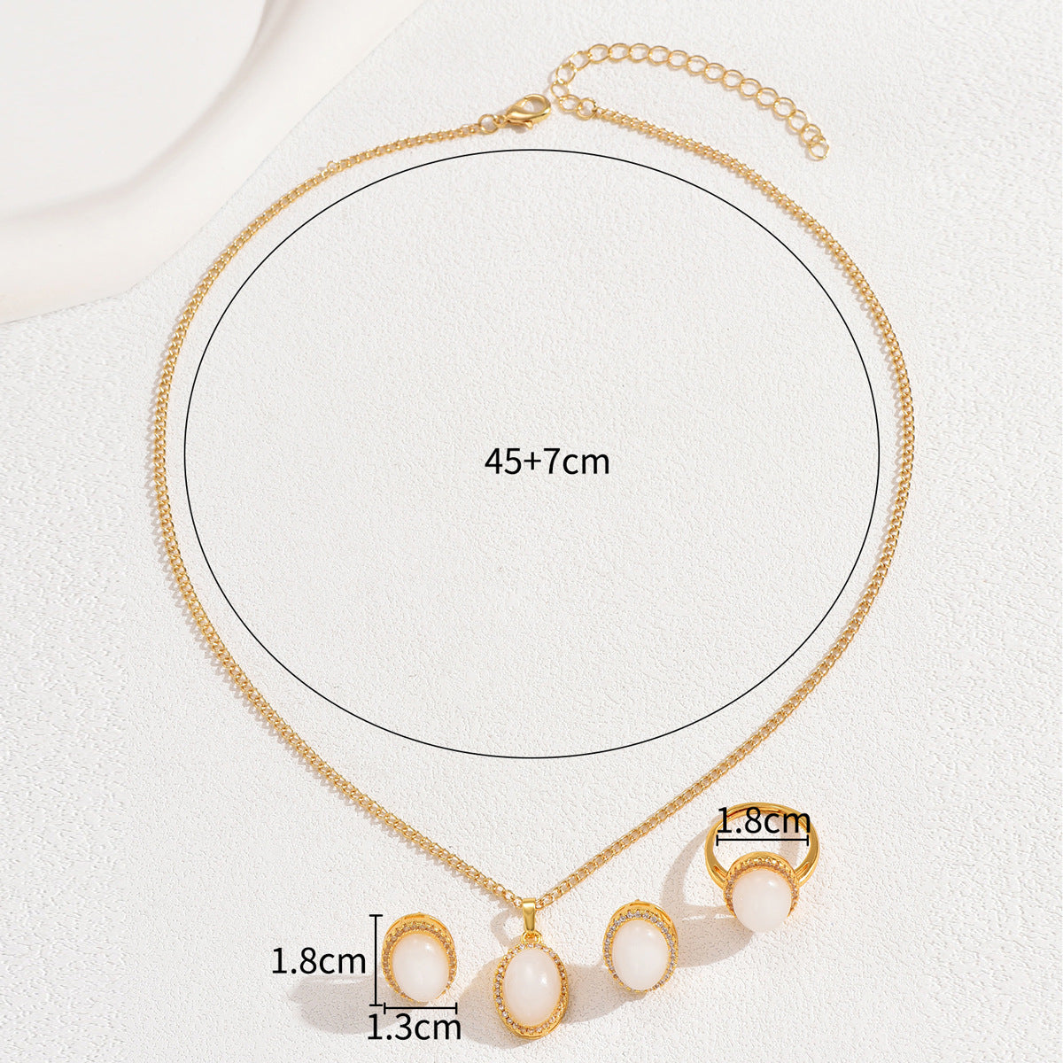 Fashion earrings, necklaces and ring sets