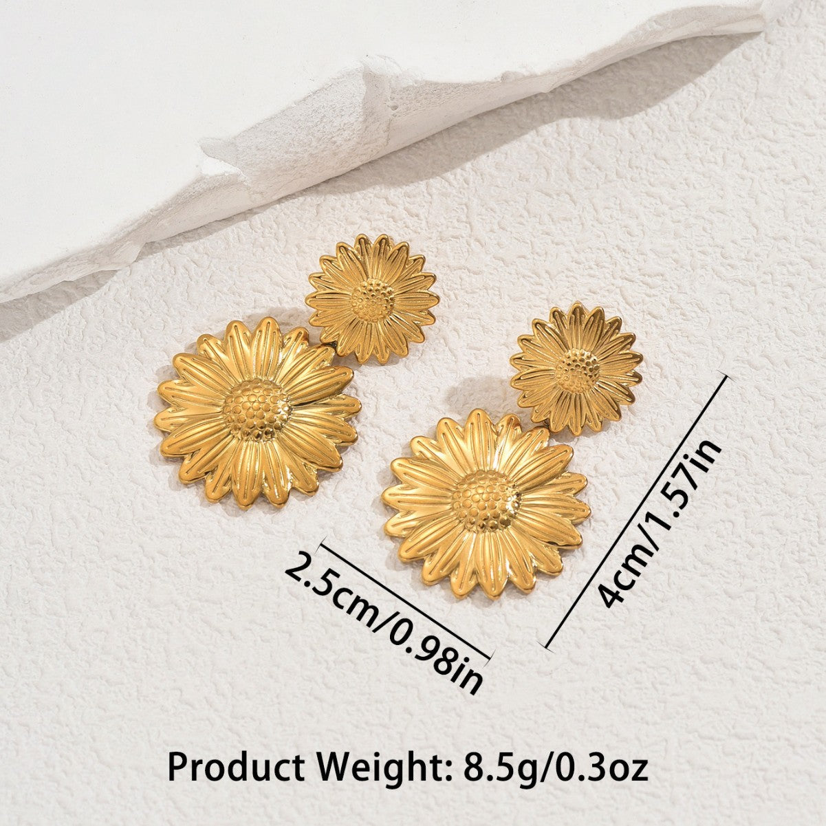 Stylish Sunflower Earrings