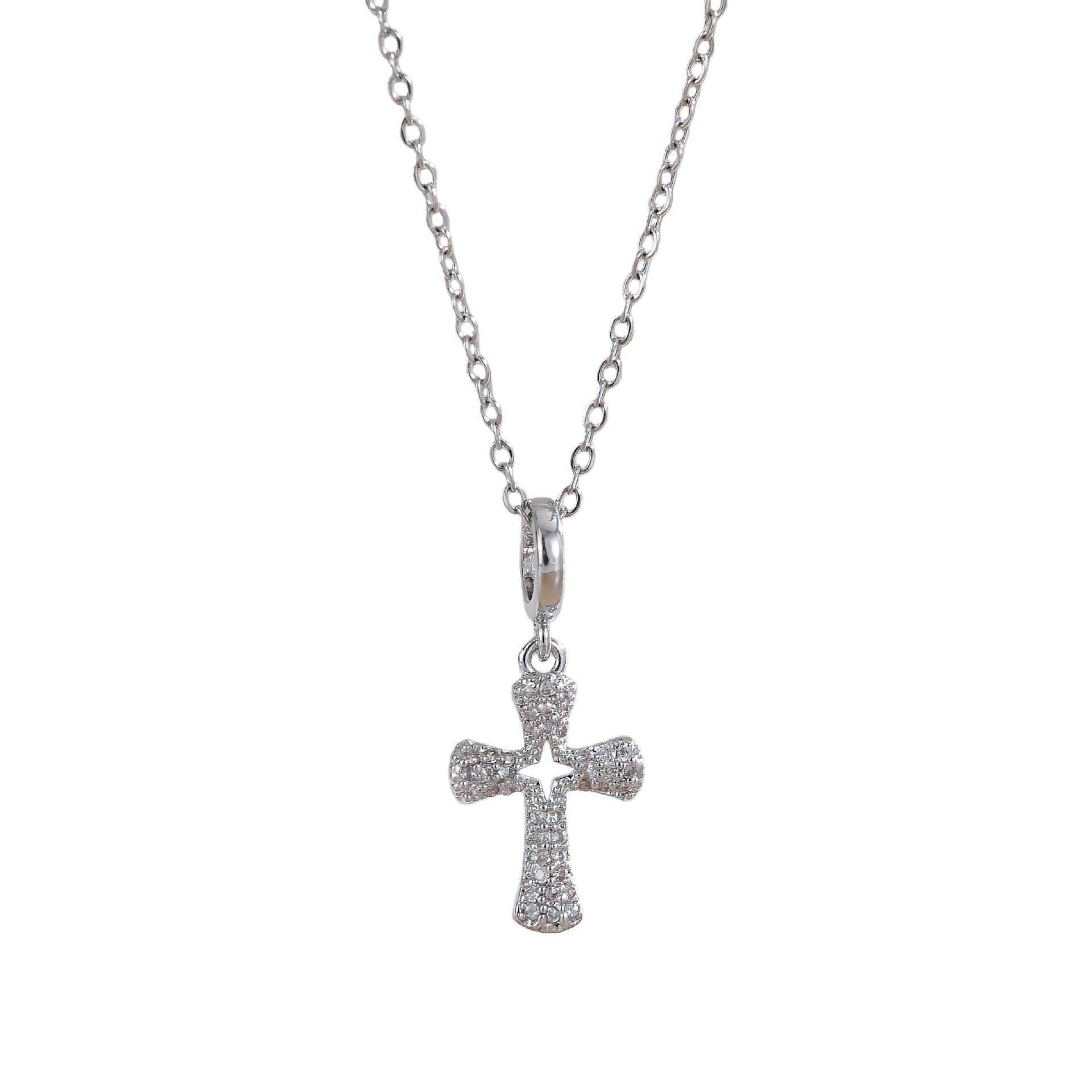 Stone Cross Clavicle Chain