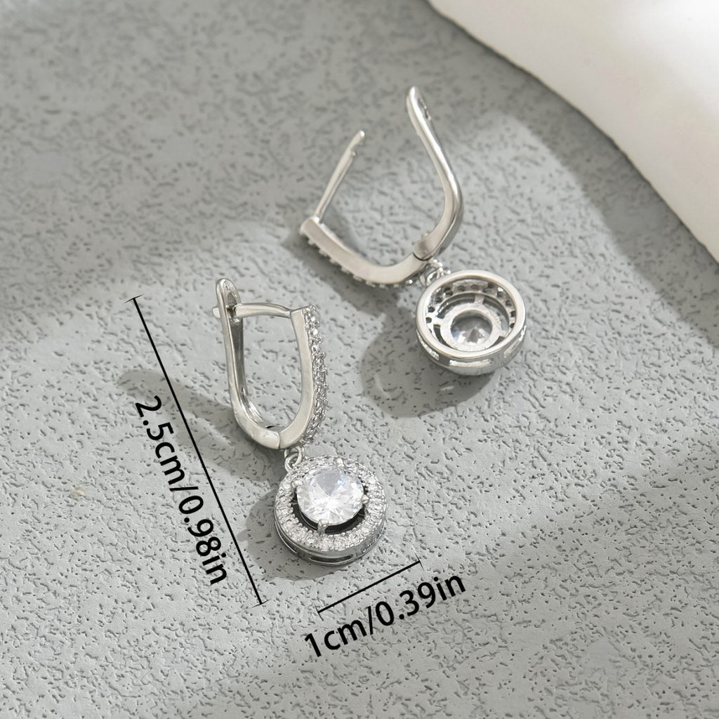 Elegant and sophisticated zircon-encrusted earrings
