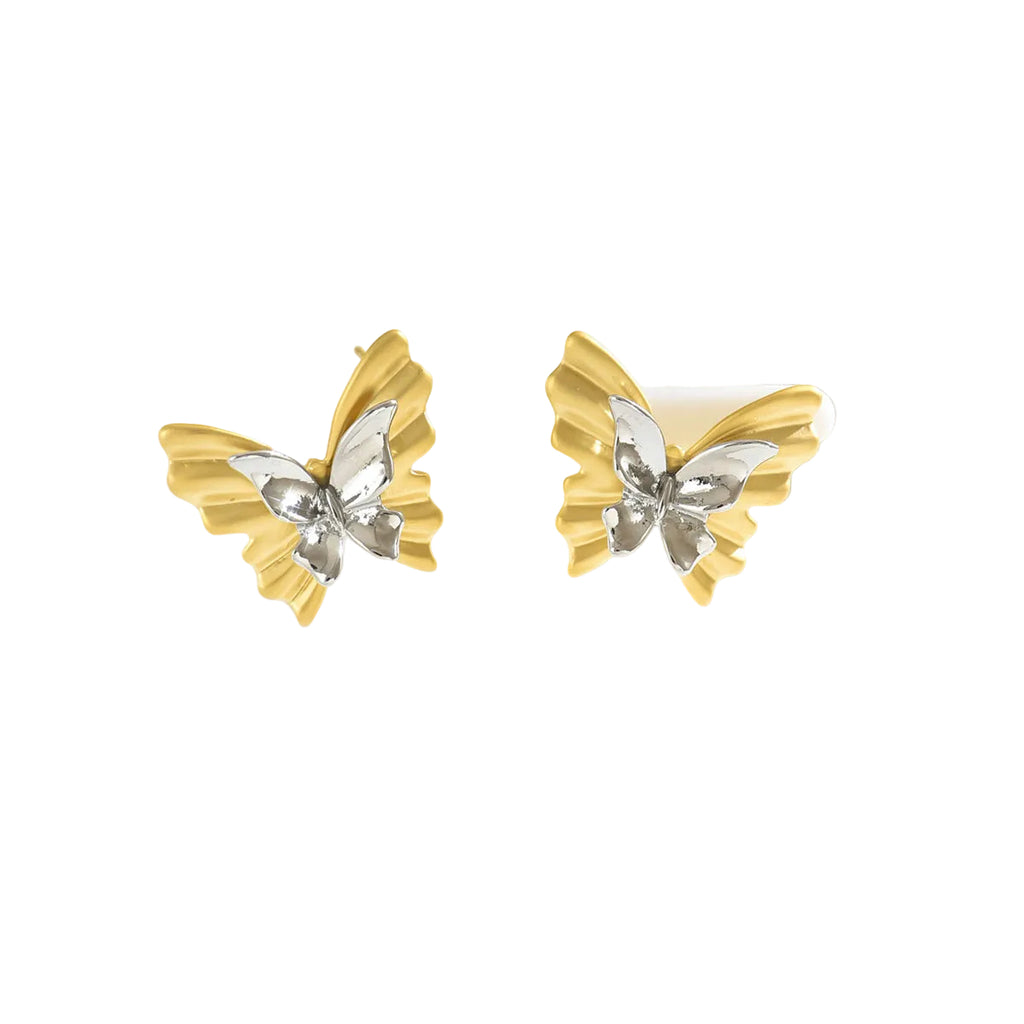 Fresh and sweet butterfly-themed high-end stud earrings