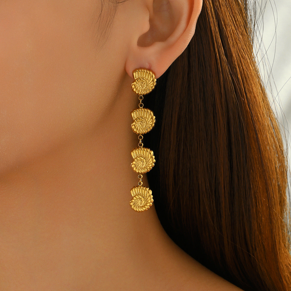 Long shell earrings