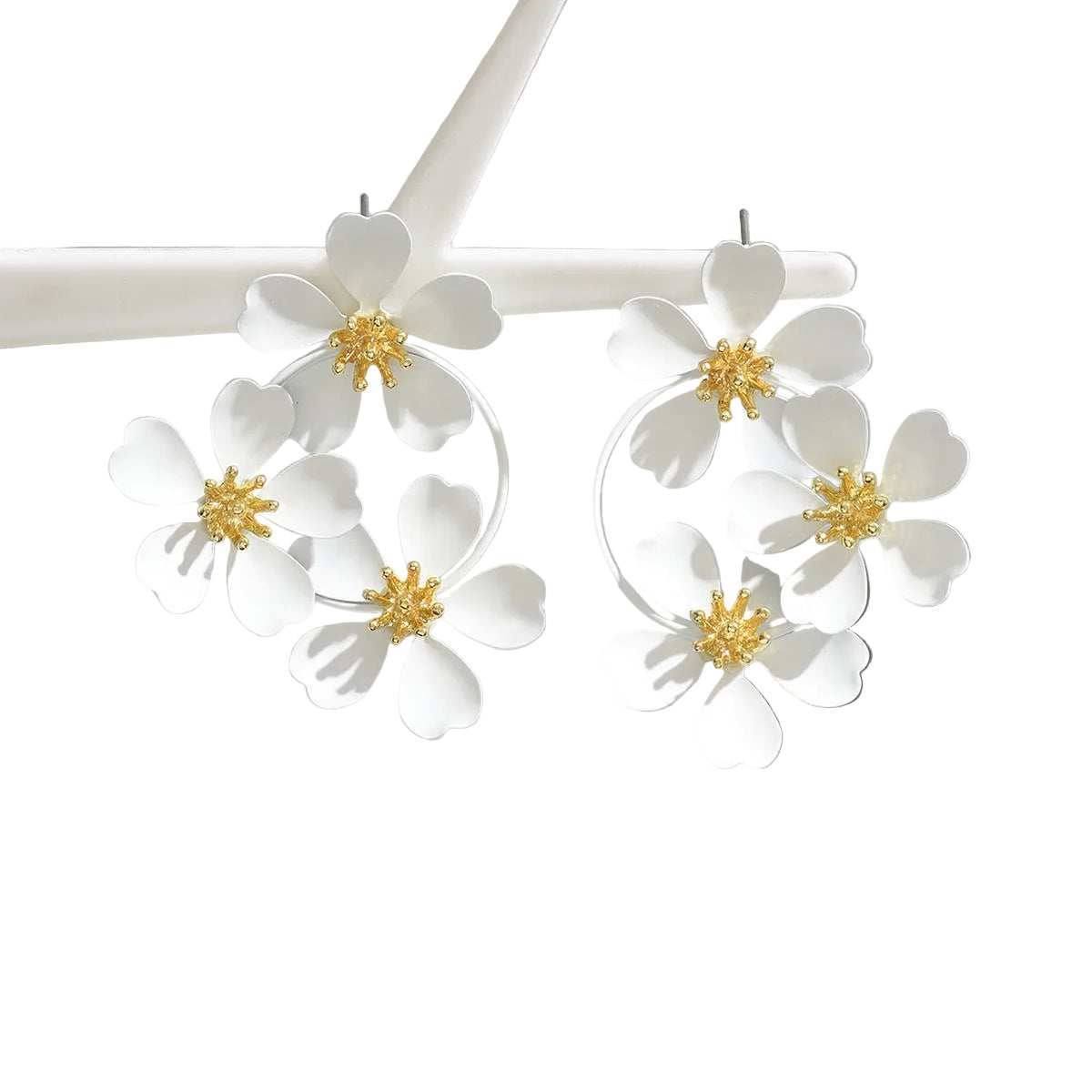Plum blossom acrylic earrings