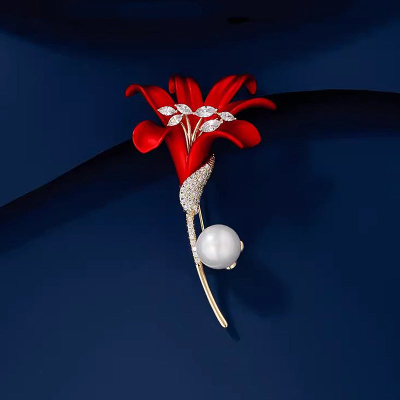 Kapok flower brooch