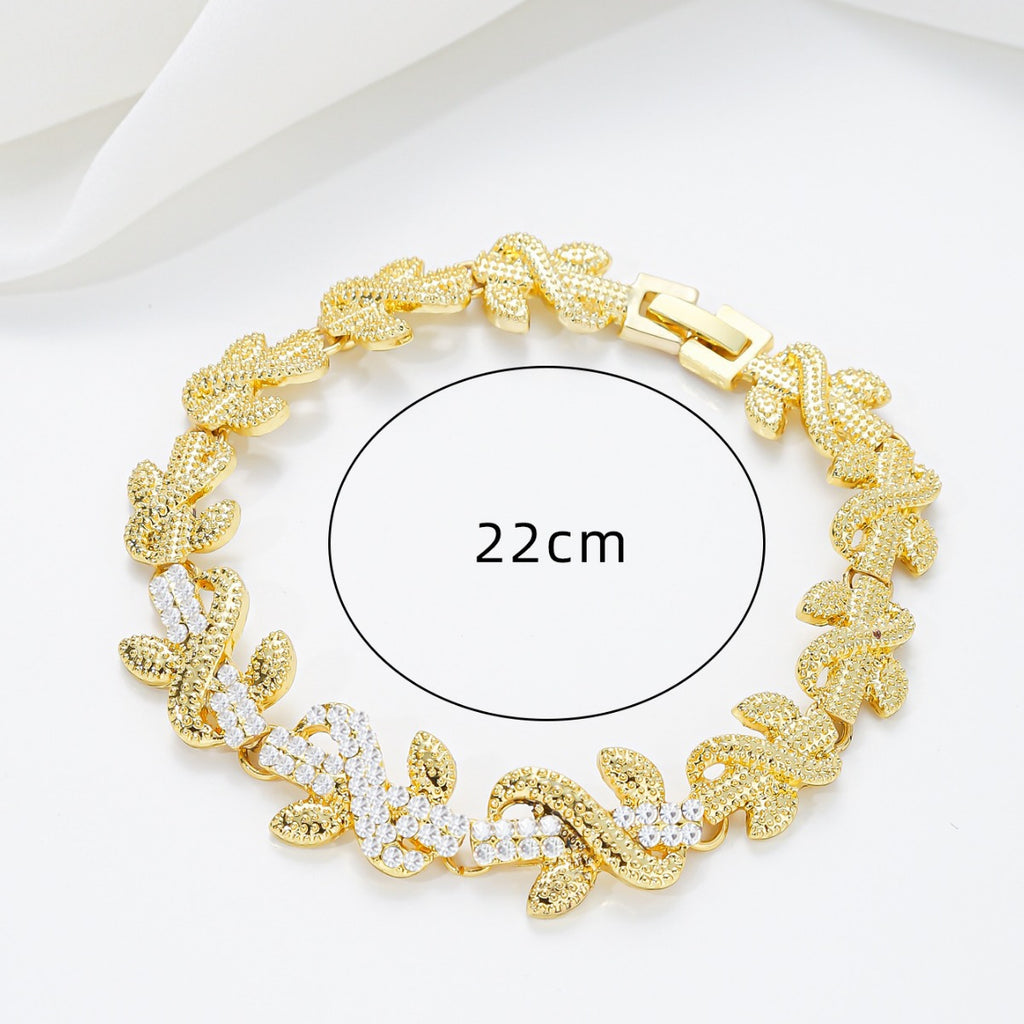 Hip-hop style diamond-encrusted bracelet