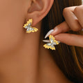 Fresh and sweet butterfly-themed high-end stud earrings