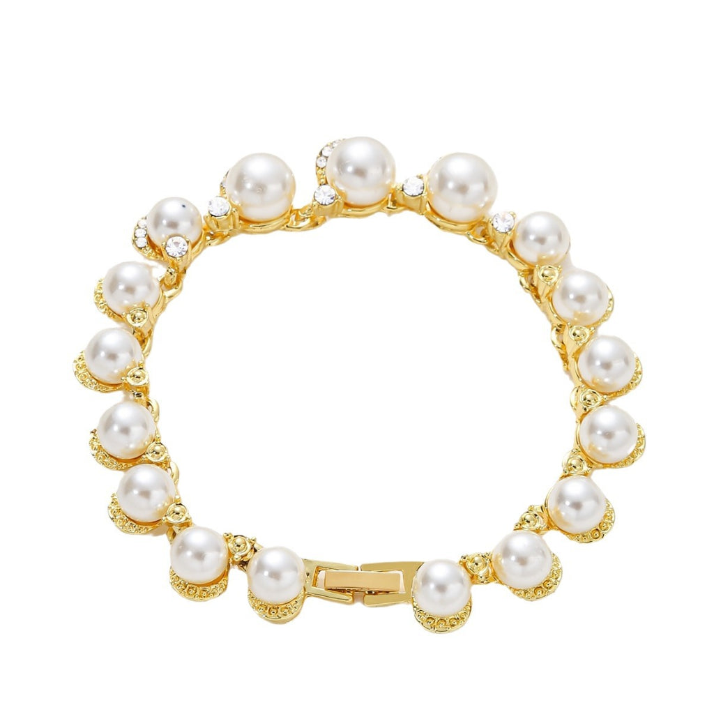 Stone Baroque Imitation Pearl Bracelet