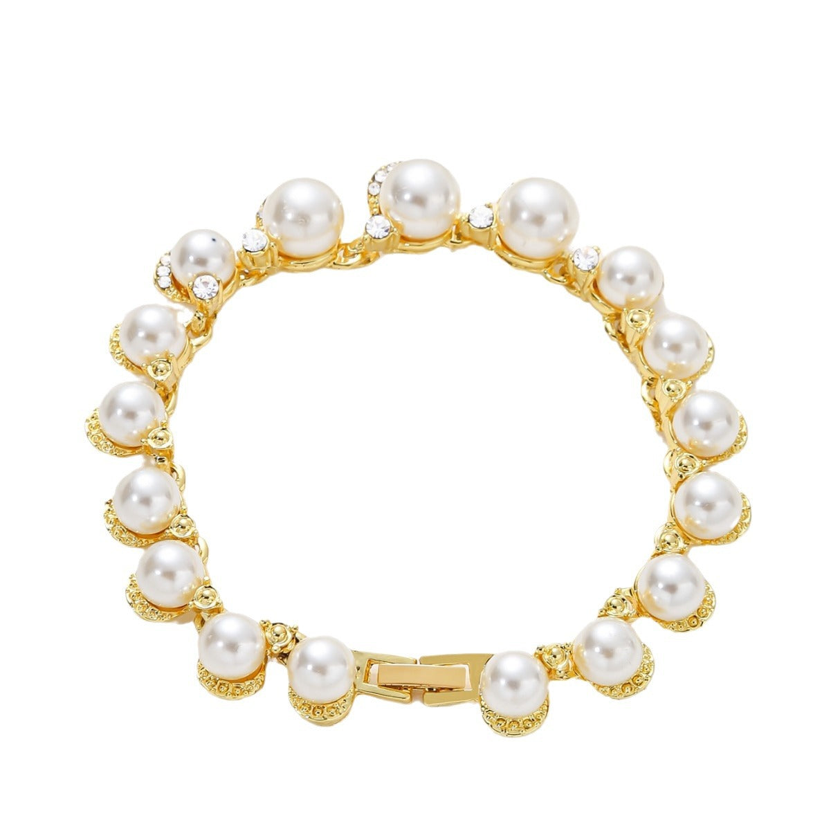 Stone Baroque Imitation Pearl Bracelet