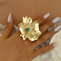 Petal-shaped open ring