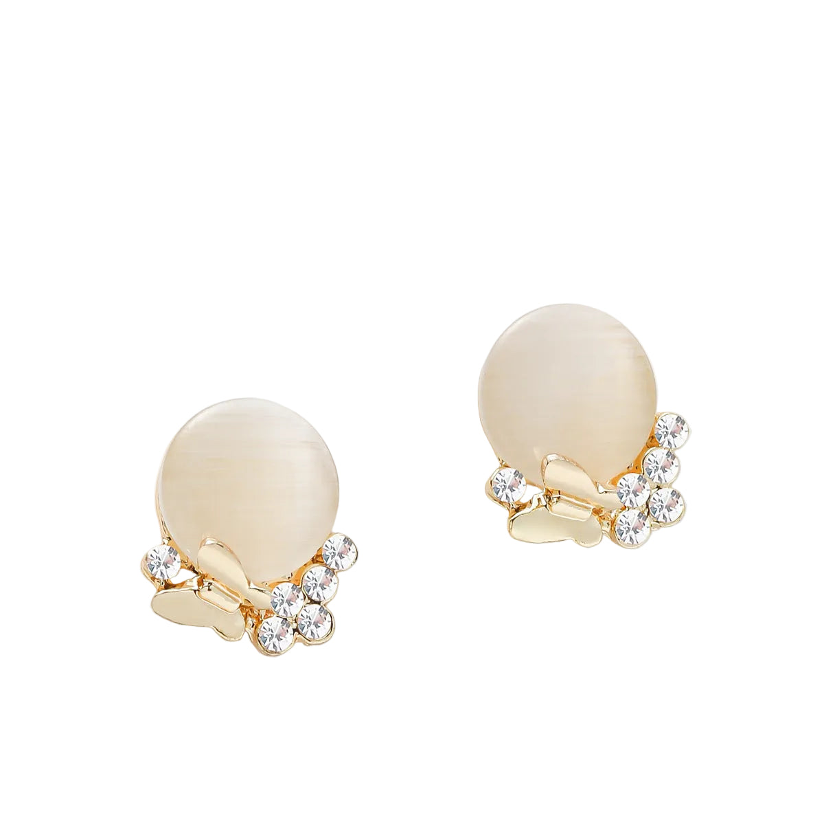 Cat's Eye Stone Butterfly Earrings