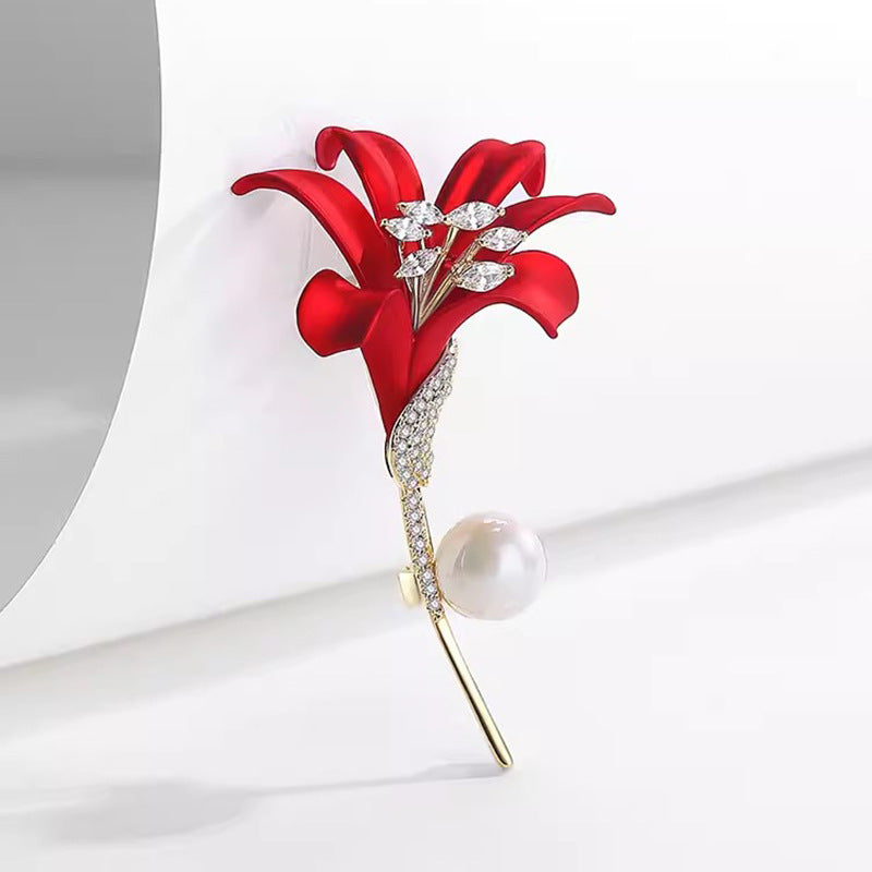 Kapok flower brooch