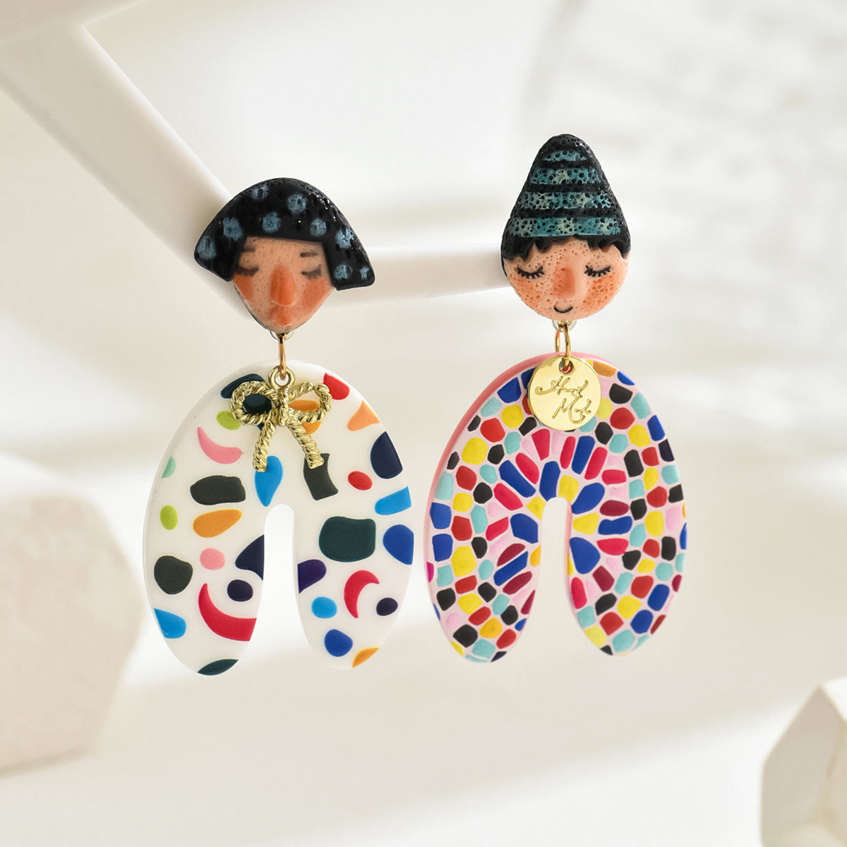 Unique doll earrings